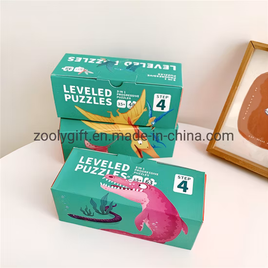 卸売カスタム子供の動物の色の段ボールゲーム玩具メーカーアニメインタラクティブ昇華 Iq キンダー DIY 高速プッシュ幼児ジグソーパズル