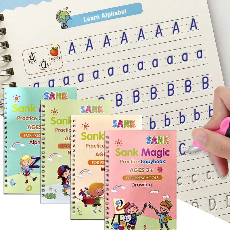 Full Color Hardcover Reusable Handwriting Calligraphy Book Sank Magic Practice Copybook for Child Book for Kids