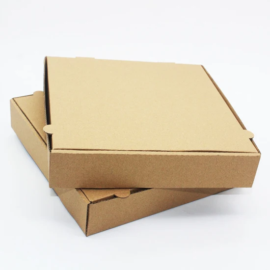 中国卸売カスタム印刷された良質のすべてのサイズのカラー クラフト紙段ボール食品ピザ包装箱ロゴ付き